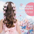 Pink Wings Butterfly Bow Clips